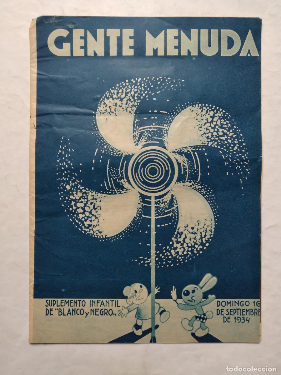 Coleccionismo de revistas y peri&oacute;dicos: GENTE MENUDA 16 SEPTIEMBRE 1934 SUPLEMENTO INFANTIL DE BLANCO Y NEGRO