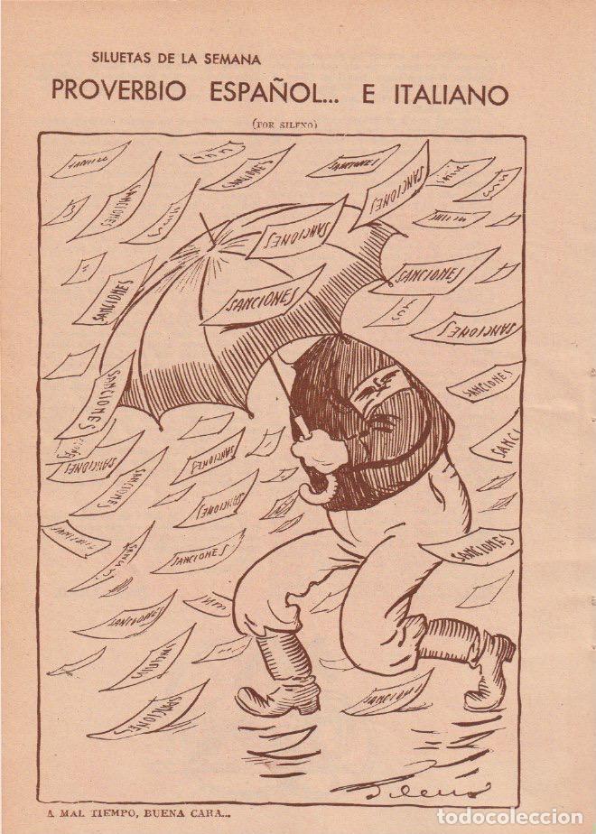 Collection Magazines and Newspapers: Proverbio espa&ntilde;ol&hellip; e italiano / humor por Sileno -1935