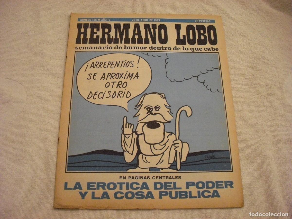 Collection Magazines and Newspapers: HERMANO LOBO, SEMANARIO DE HUMOR N. 155 , ABRIL 1975