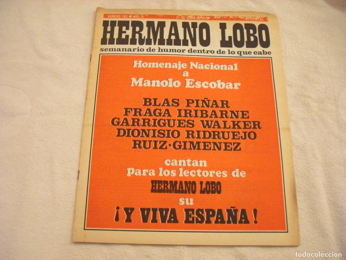 Collection Magazines and Newspapers: HERMANO LOBO, SEMANARIO DE HUMOR N. 163 ,JUNIO 1975