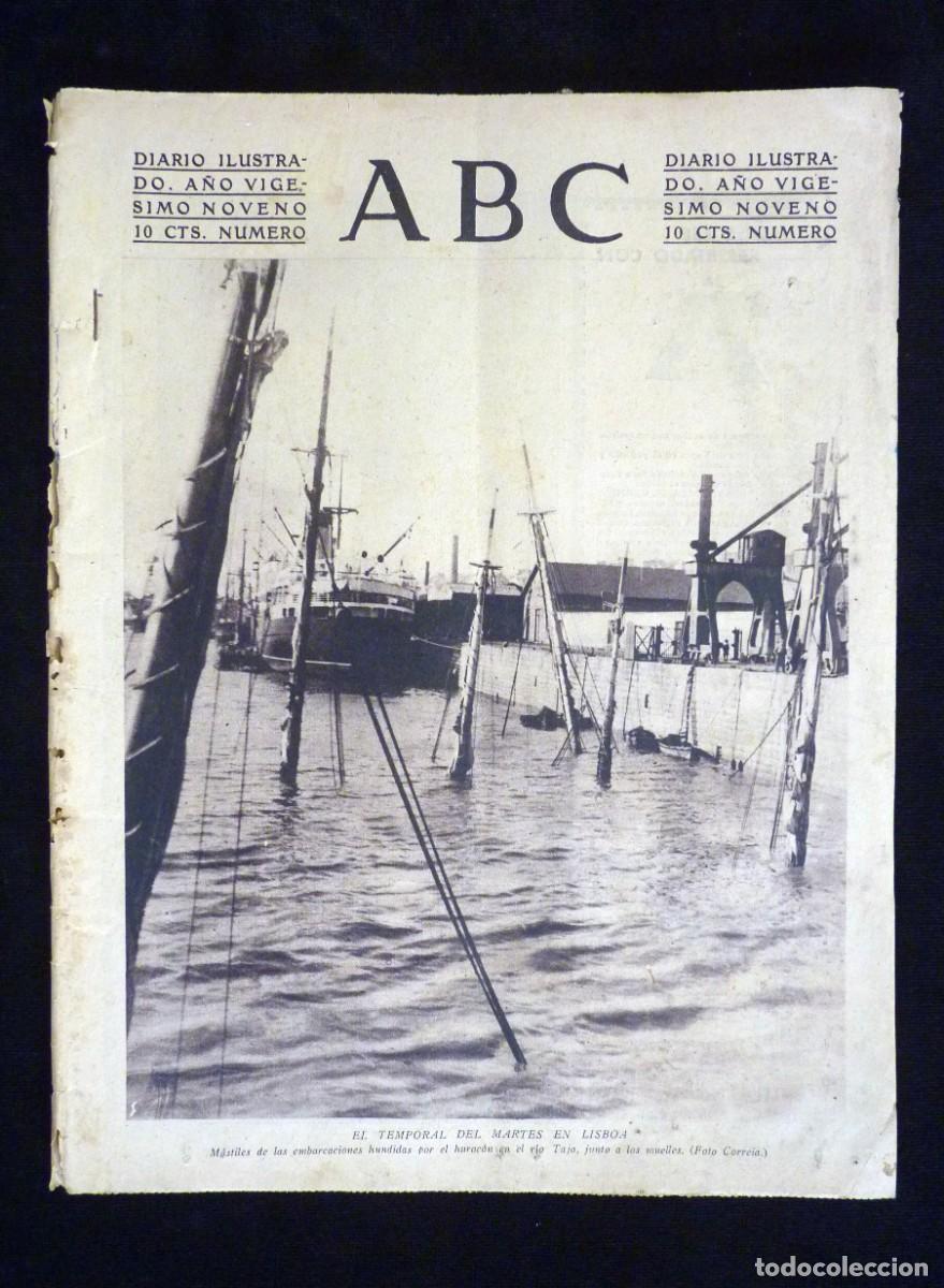 Coleccionismo de Revistas y Peri&oacute;dicos: DIARIO ABC. 20 ENERO 1933. II REP&Uacute;BLICA. TEMPORAL LISBOA. SUCESOS VALENCIA. GRANADA. DIARIO DE LA MA