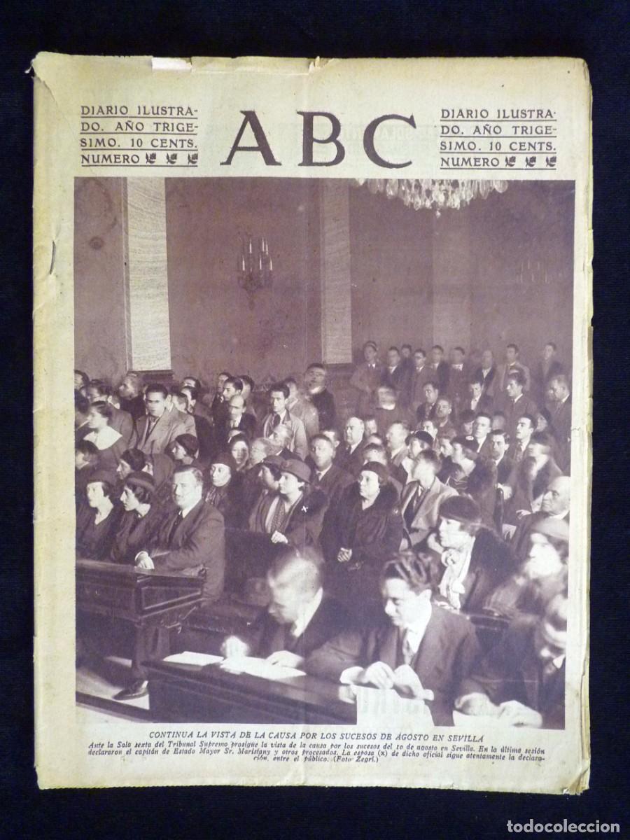 Coleccionismo de Revistas y Peri&oacute;dicos: DIARIO ABC. 29 ENERO 1934. II REP&Uacute;BLICA. VISTA SUCESOS SEVILLA. MADRID CAPITAL DE RICOS. ASESINATO E
