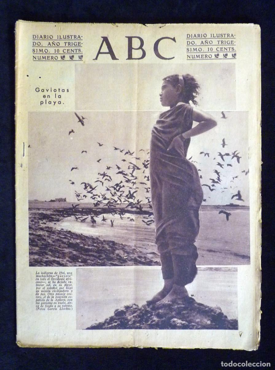 Coleccionismo de Revistas y Peri&oacute;dicos: DIARIO ABC. 16 ABRIL 1934. II REP&Uacute;BLICA. IFNI. FUTBOL. FRANCISCO CASARES, PREMIO LUCA DE TENA