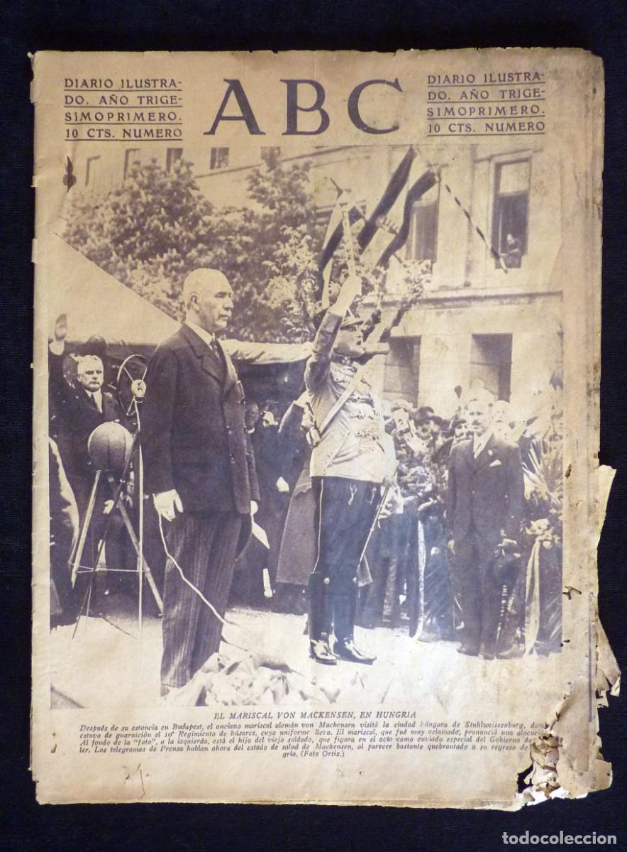 Coleccionismo de Revistas y Peri&oacute;dicos: DIARIO ABC. 24 MAYO 1935. II REP&Uacute;BLICA. ASESINATO EN CRUZ DEL VALLE. MUSEO PRADO. NAUFRAGIO EN VALEN