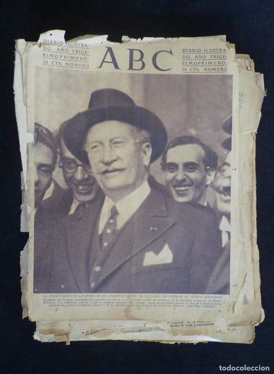 Coleccionismo de Revistas y Peri&oacute;dicos: DIARIO ABC. RESTOS DIARIOS A&Ntilde;OS 1932 A 1935. II REP&Uacute;BLICA. LEER