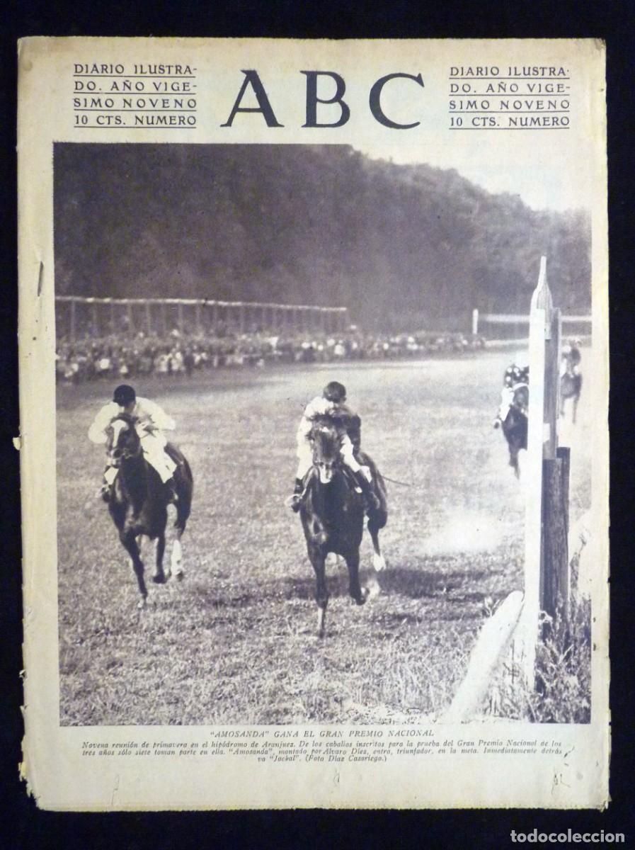 Coleccionismo de Revistas y Peri&oacute;dicos: DIARIO ABC. 16 MAYO 1933. II REP&Uacute;BLICA. PREMIO NACIONAL HIP&Oacute;DROMO ARANJUEZ. ATERCADO GALDACANO. DEPO