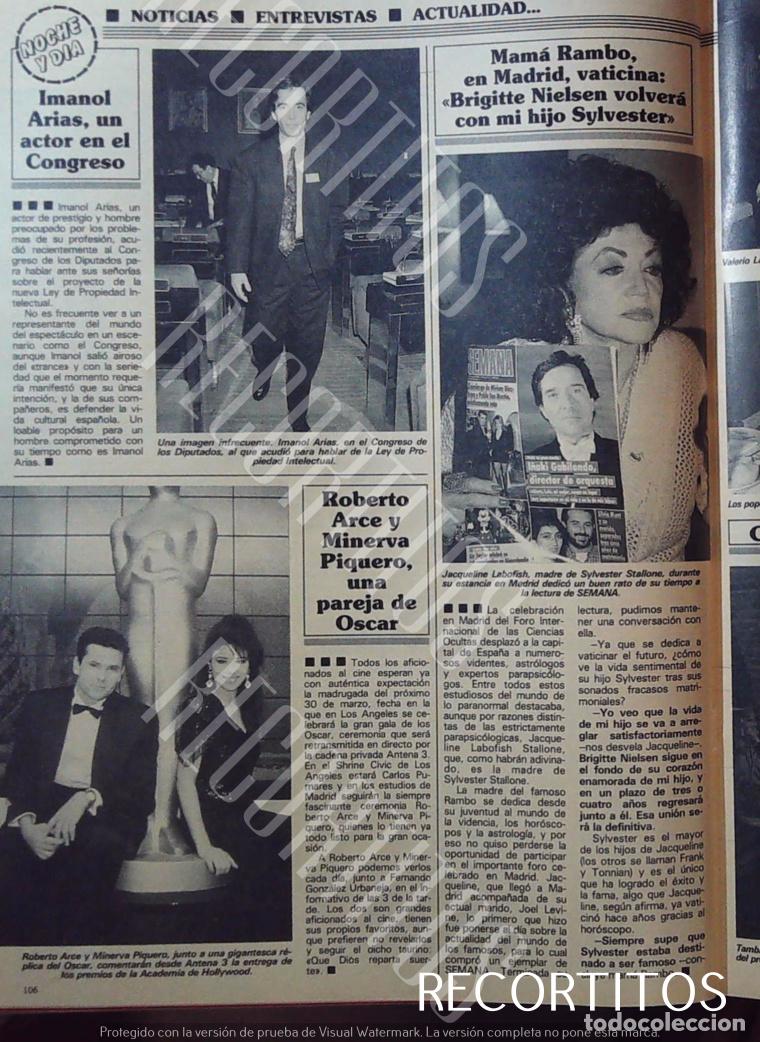 Coleccionismo de Revistas y Peri&oacute;dicos: SYLVESTER STALLONE LA MADRE MINERVA PIQUERO ROBERTO ARCE IMANOL ARIAS