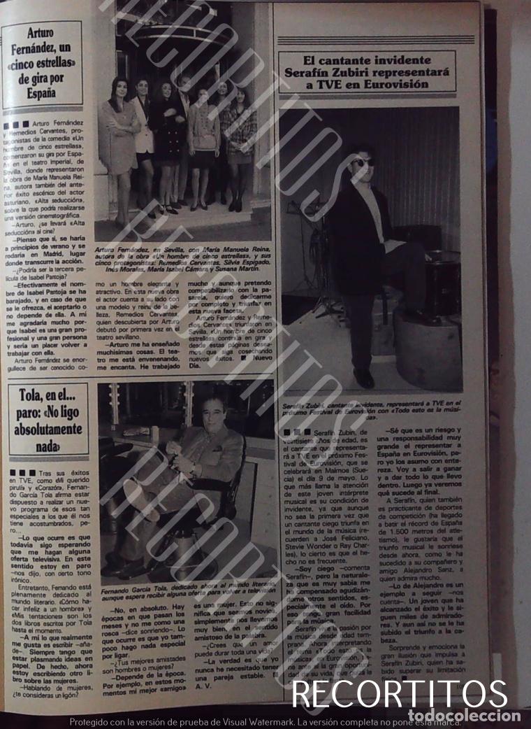 Coleccionismo de revistas y peri&oacute;dicos: REMEDIOS CERVANTES MISS ESPA&Ntilde;A ARTURO FERNANDEZ FERNANDO GARCIA TOLA SERAFIN ZUBIRI