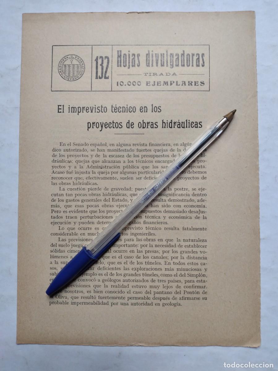 Sammeln von Zeitschriften und Zeitungen: EL IMPREVISTO T&Eacute;CNICO EN LOS PROYECTOS DE OBRAS HIDRA&Uacute;LICAS SEVERINO BELLO 1 PRIMER CONGRESO RIEGOS