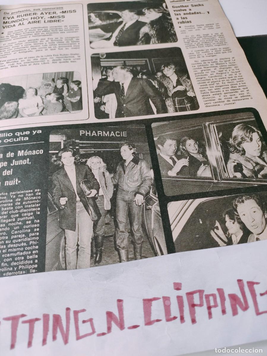 Collectionnisme de Revues et Journaux: Clipping S761311 EVA RUBER MISS MUNDO, CAROLINA DE MONACO, JUNOT, GUNTHER SACHS