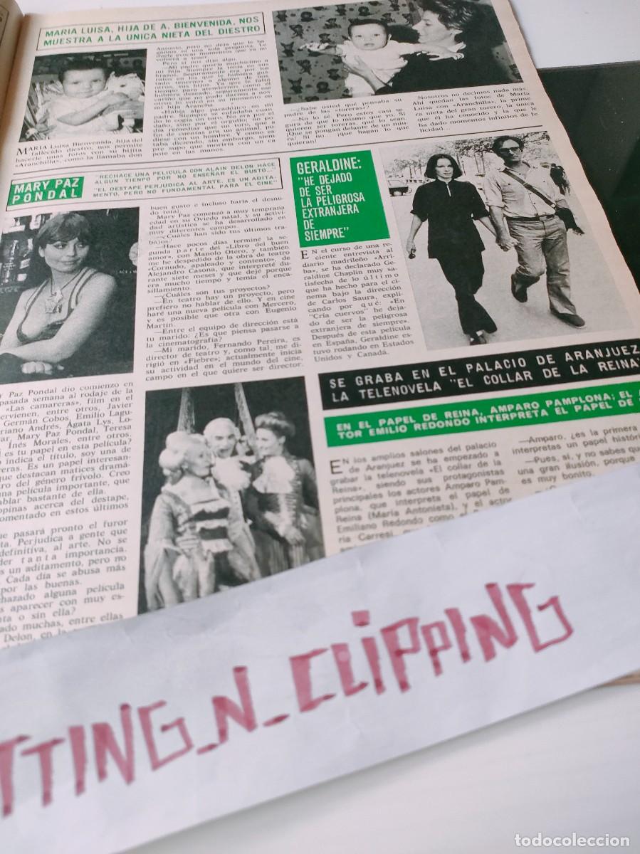 Coleccionismo de Revistas y Peri&oacute;dicos: Clipping H761004 MARY PAZ PONDAL, GERALDINE CHAPLIN