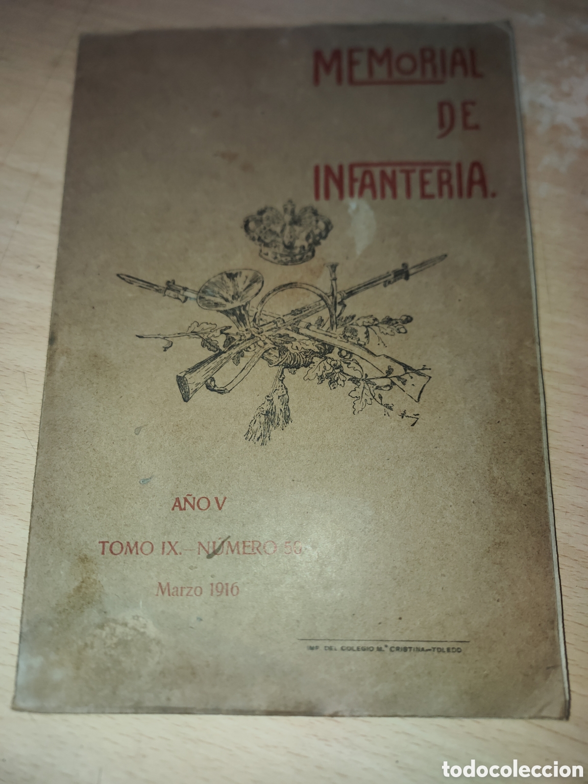 Coleccionismo de Revistas y Peri&oacute;dicos: REVISTA Memorial de Infanter&iacute;a. A&ntilde;o V. Tomo IX N&uacute;mero 50