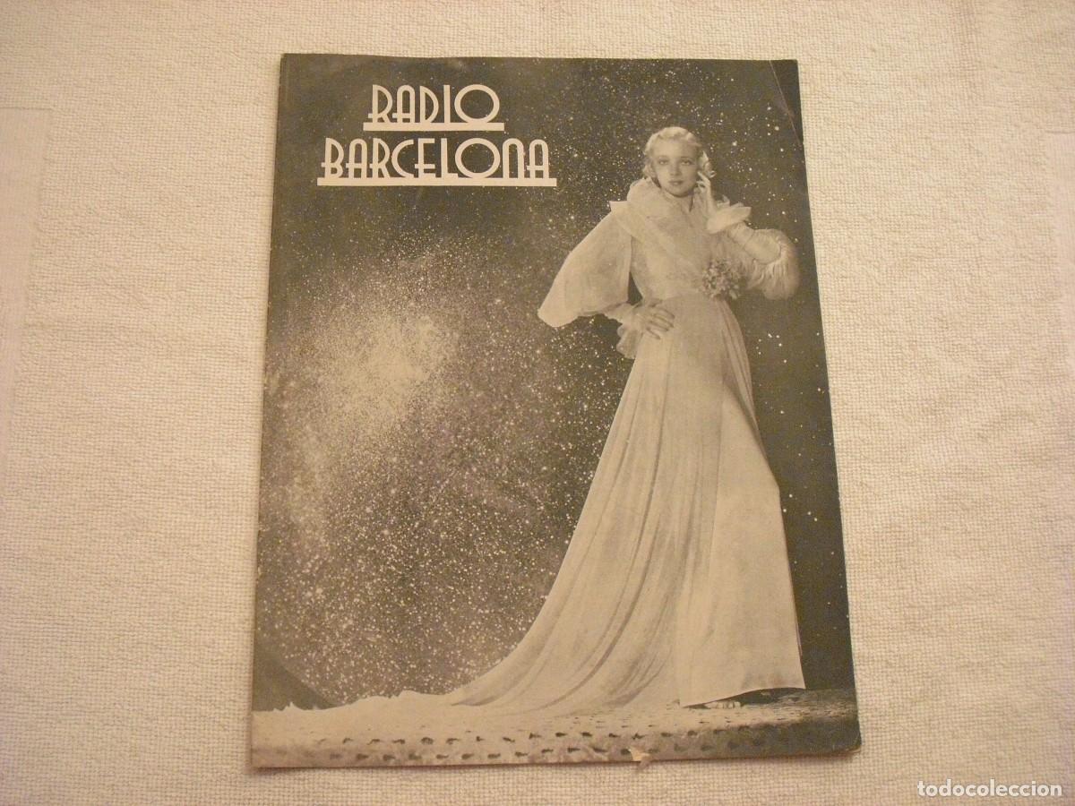Coleccionismo de revistas y peri&oacute;dicos: RADIO BARCELONA N.593 , DESEMBRE 1935 , EN PORTADA VIRGINIA BRUCE, EN CATALAN