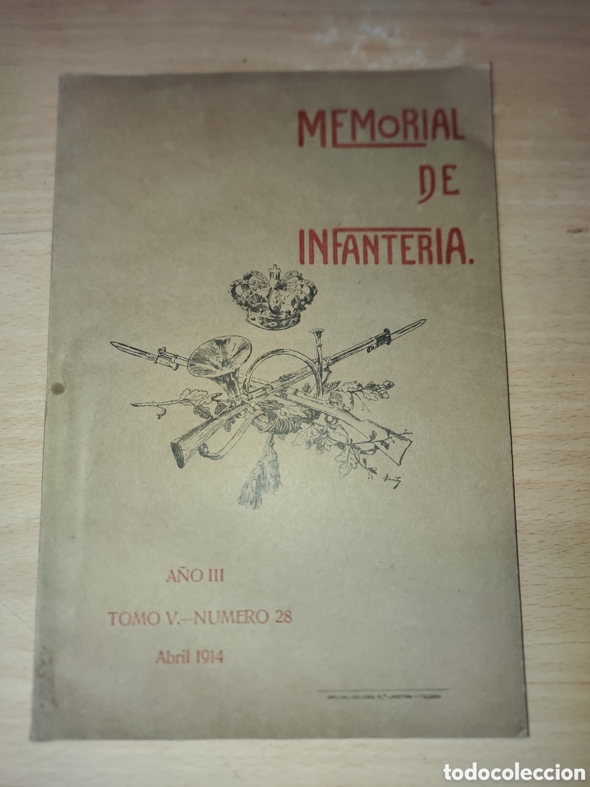 Coleccionismo de Revistas y Peri&oacute;dicos: Revista Memorial de Infanter&iacute;a. A&ntilde;o III. Tomo V. N&uacute;mero 28. Mayo 1914