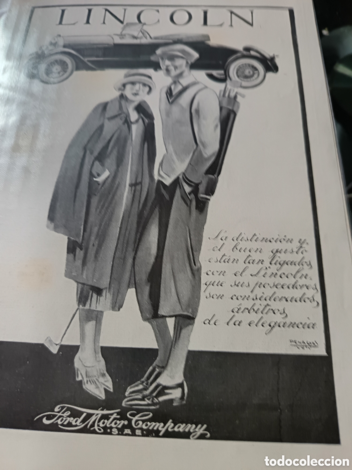 Coleccionismo de Revistas y Peri&oacute;dicos: Anuncio (R6010) autom&oacute;vil Lincoln en 1924 en 1 p&aacute;gina revista Blanco y Negro ese a&ntilde;o