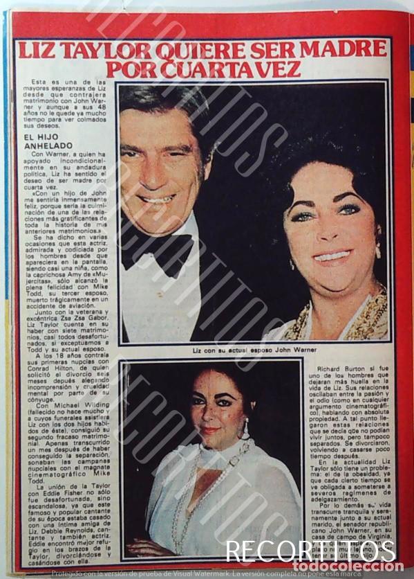 Coleccionismo de Revistas y Peri&oacute;dicos: elizabeth taylor liz JOHN WARNER