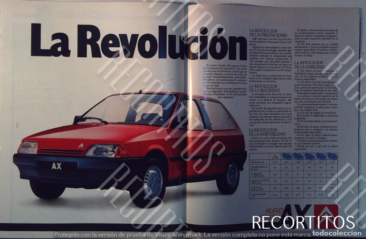 Coleccionismo de Revistas y Peri&oacute;dicos: NUEVO CITROEN AX PUBLICIDAD 1987