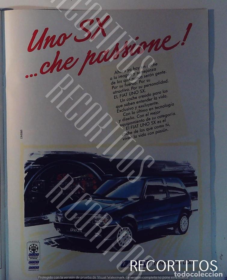 Coleccionismo de Revistas y Peri&oacute;dicos: FIAT UNO SX ANUNCIO PUBLICIDAD