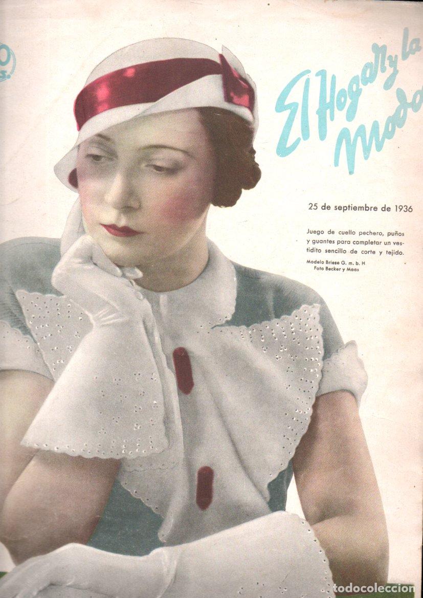 Coleccionismo de revistas y peri&oacute;dicos: EL HOGAR Y LA MODA, 25 SEPTIEMBRE 1936