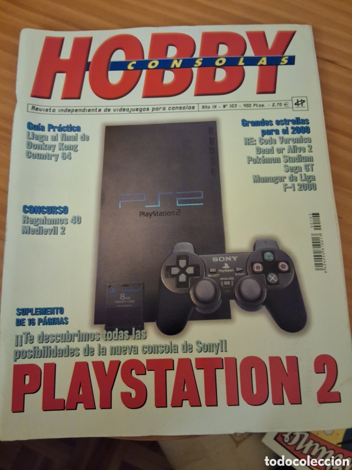 Coleccionismo de Revistas y Peri&oacute;dicos: Hobby consolas revista n&uacute;mero 103 a&ntilde;o 2000 abril incluye sobre nescafe