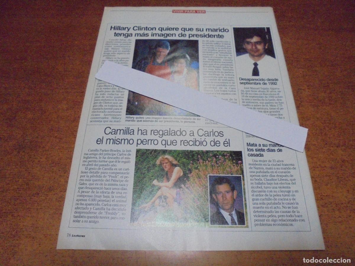 Collection Magazines and Newspapers: CLIPPING 1995: HILLARY CLINTON. CAMILLA PARKER - PUBLICIDAD WHIRLPOOL