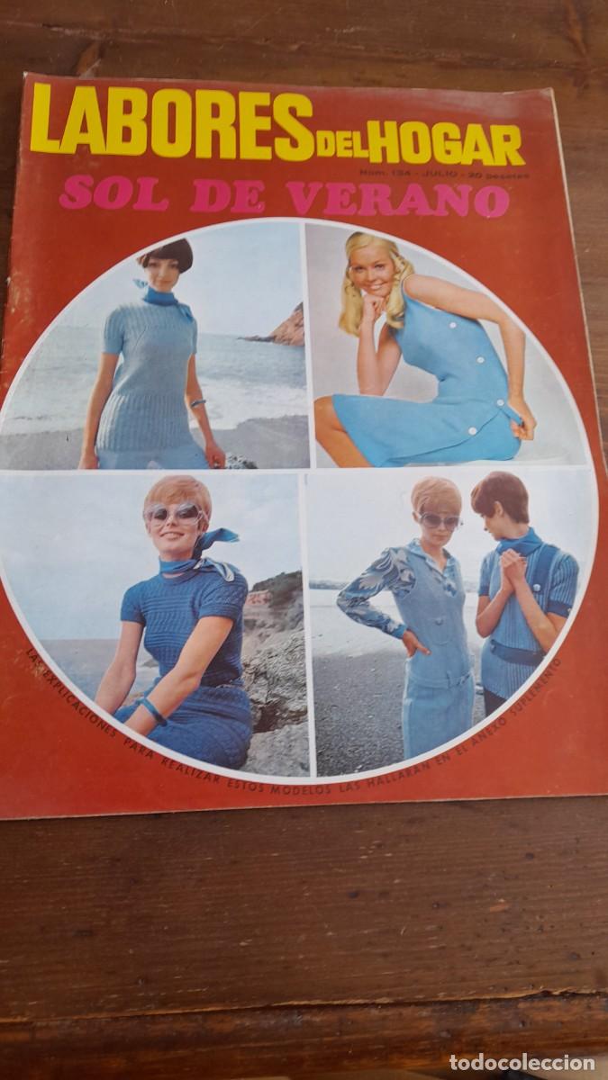 Coleccionismo de Revistas y Peri&oacute;dicos: Revista con patr&oacute;n costura coser Labores del hogar 134 anuncio fabra coats Rosas lagartera mu&ntilde;eca