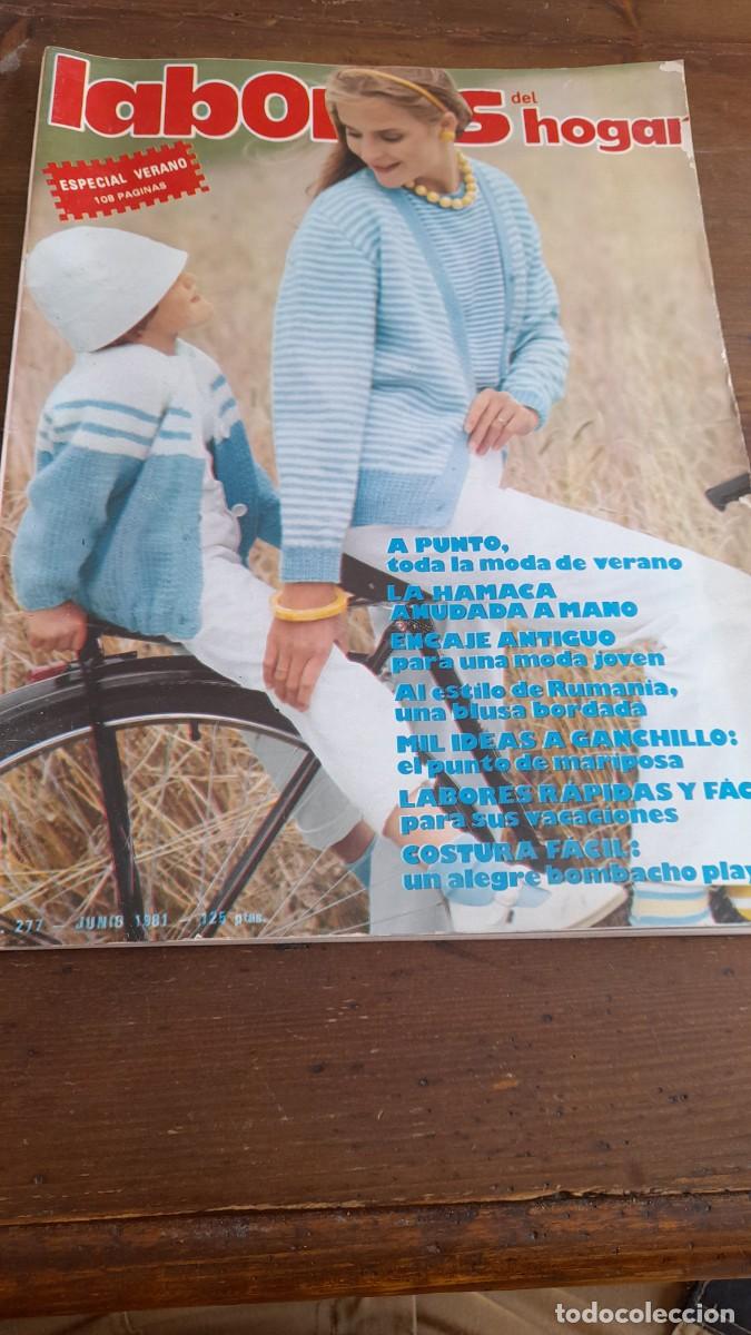 Coleccionismo de Revistas y Peri&oacute;dicos: Revista con patr&oacute;n costura coser Labores del hogar N&deg; 277 anuncio coche Renault 5 nescafe Nestl&eacute;