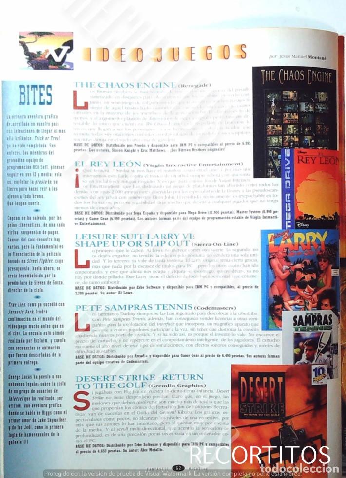 Coleccionismo de Revistas y Peri&oacute;dicos: VIDEO JUEGOS LARRY PETE SAMPRAS THE CHAOS ENGINE EL REY LEON DESERT STRIKE