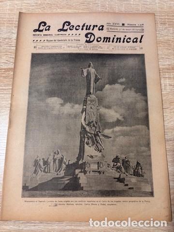 Coleccionismo de Revistas y Peri&oacute;dicos: LECTURA DOMINICAL. A&Ntilde;O XXVI. N&ordm; 1326.MAYO 1919. PORTADA: MONUMENTO AL SAGRADO CORAZON DE JESUS. LEER