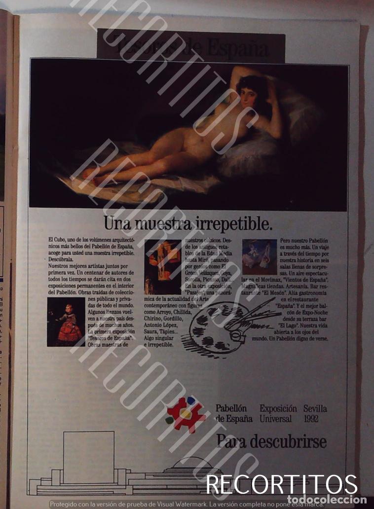 Coleccionismo de revistas y peri&oacute;dicos: expo sevilla pabellon de espa&ntilde;a