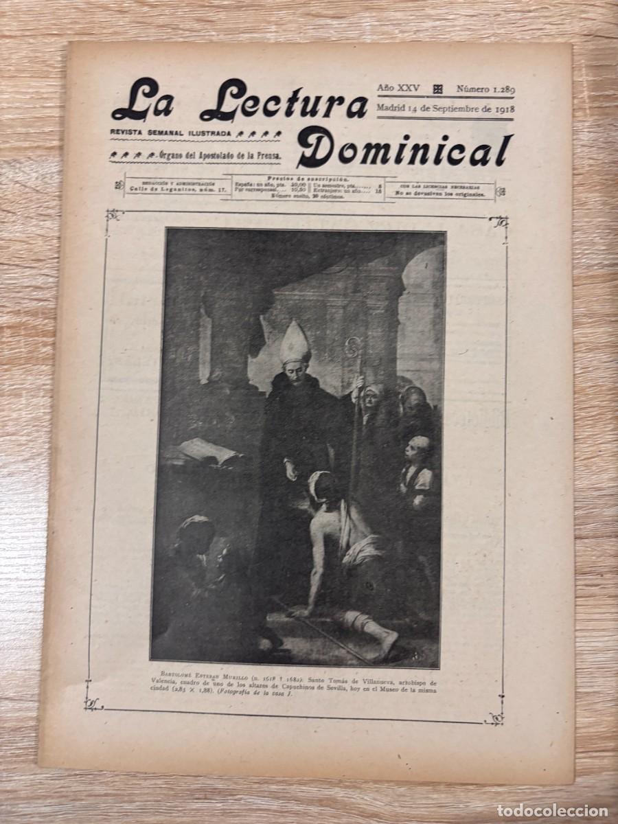 Collection Magazines and Newspapers: LECTURA DOMINICAL. A&Ntilde;O XXV. N&ordm; 1289. SEPTIEMBRE 1918. PORTADA: SANTO TOMAS DE VILLANUEVA. LEER