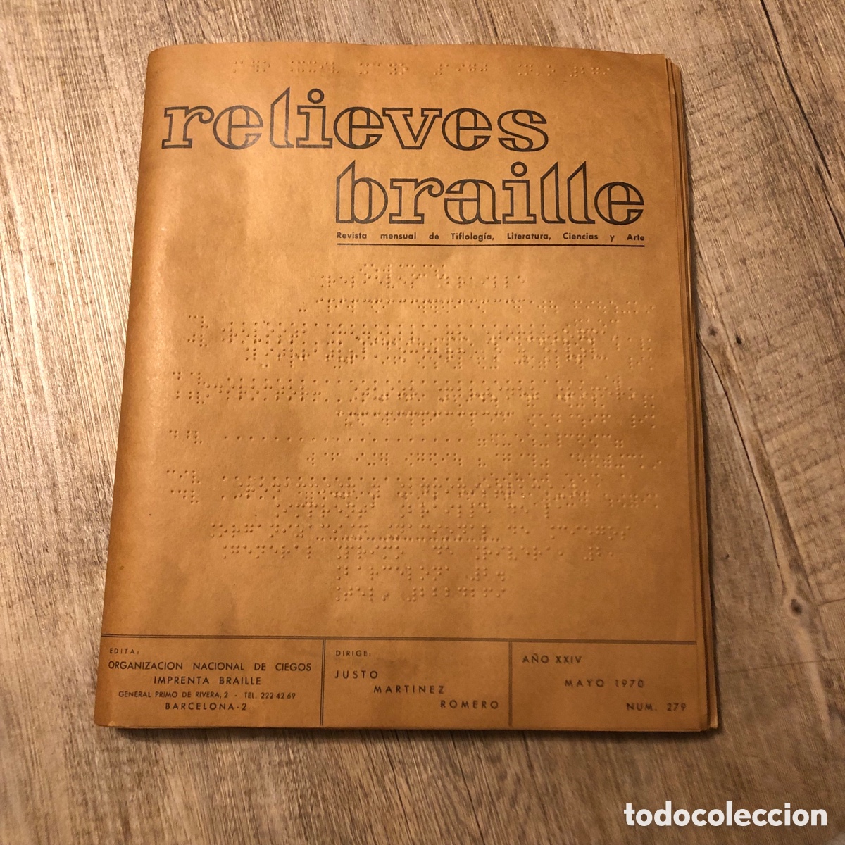 Coleccionismo de revistas y peri&oacute;dicos: Revista Relieves Braille / Braille / Organizacion Nacional de Ciegos / ONCE