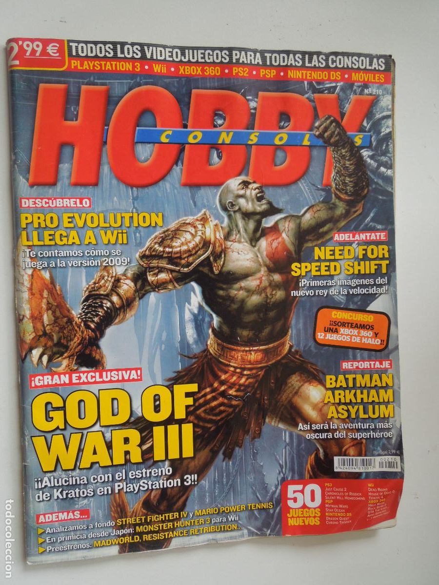 Coleccionismo de Revistas y Peri&oacute;dicos: HOBBY CONSOLAS N&ordm; 210- GOD OF WAR III, NEED FOR SPEED SHIFT, BATMAN ARKHAM ASYLUM,
