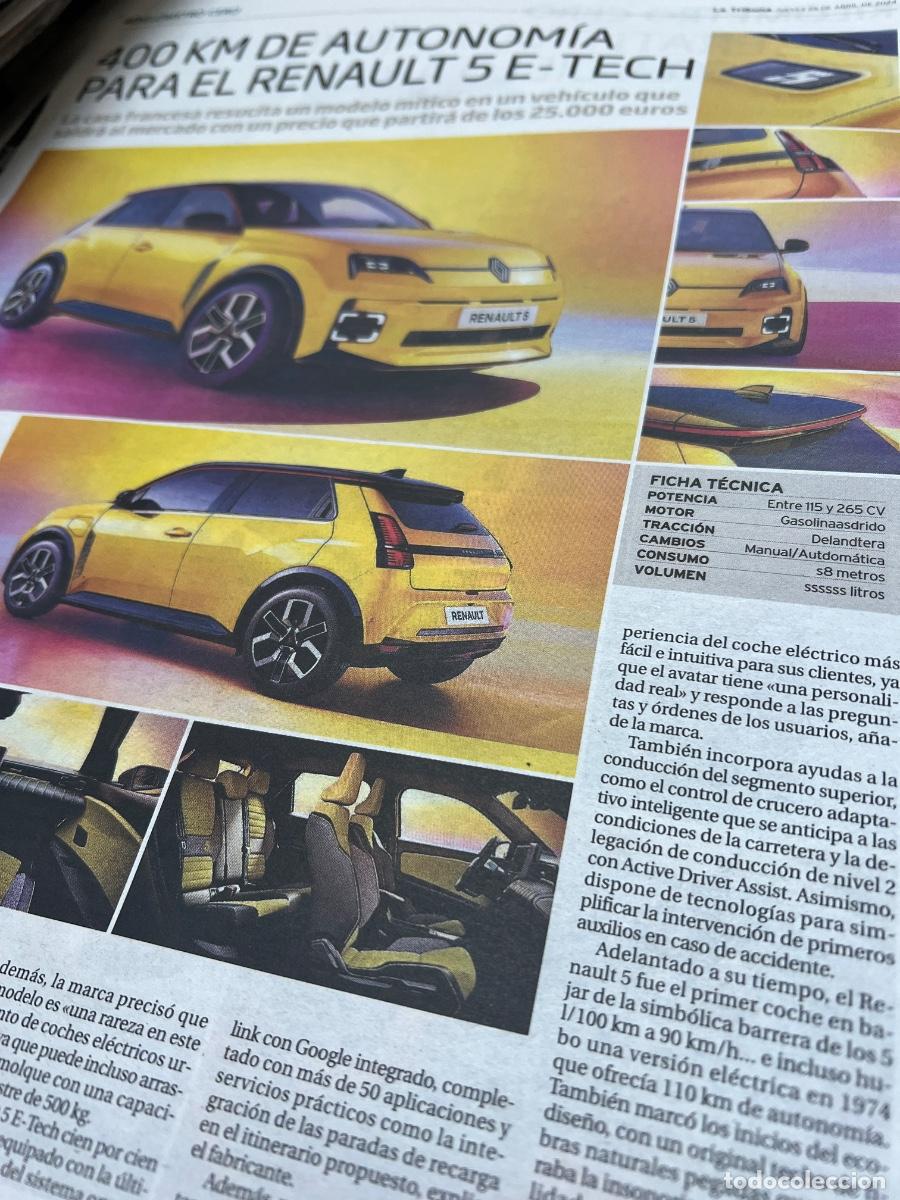 Coleccionismo de Revistas y Peri&oacute;dicos: RENAULT. Art&iacute;culo prensa historia automoci&oacute;n. Modelo 5 E-TECH