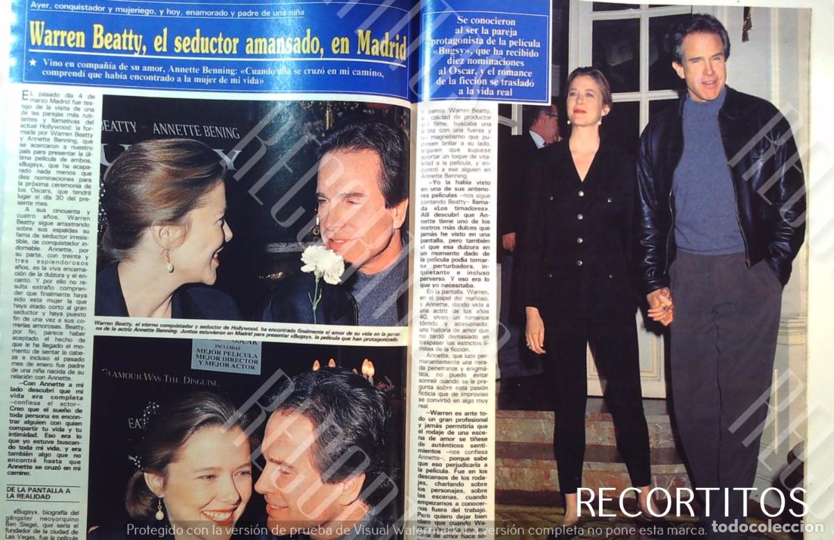 Coleccionismo de Revistas y Peri&oacute;dicos: warren beatty madonna anette bening en madrid