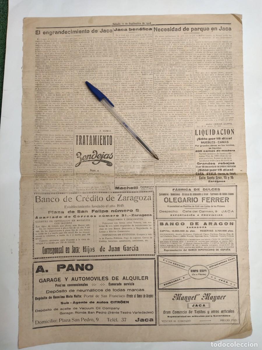 Colecionismo de Revistas e Jornais: JACA BEN&Eacute;FICA EL ENGRANDECIMIENTO NECESIDAD DE PARQUE 12 SEPTIEMBRE 1925 ANUNCIOS DE &Eacute;POCA HOJA