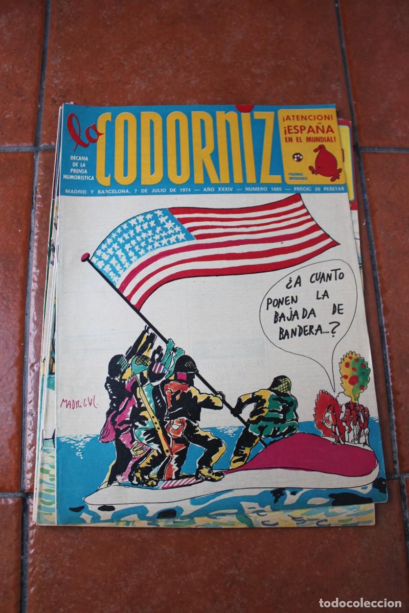 Coleccionismo de Revistas y Peri&oacute;dicos: REVISTA LA CODORNIZ N&ordm; 1685 A&Ntilde;O 1974 : A CUANTO PONEN LA BAJADA DE BANDERA