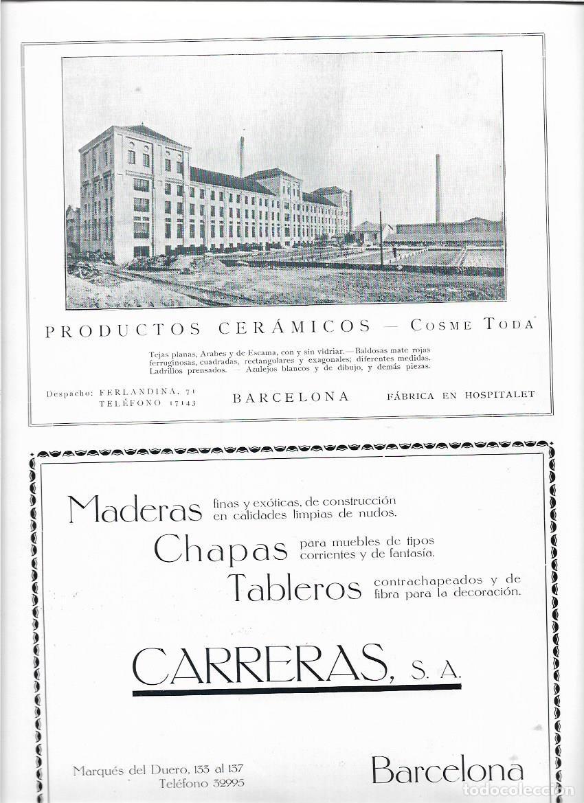 Sammeln von Zeitschriften und Zeitungen: A&Ntilde;O 1928 PUBLICIDAD COSME TODA BCNA HOSITALET FABRICA PRODUCTOS CERAMICOS BALDOSAS TEJAS LADRILLOS