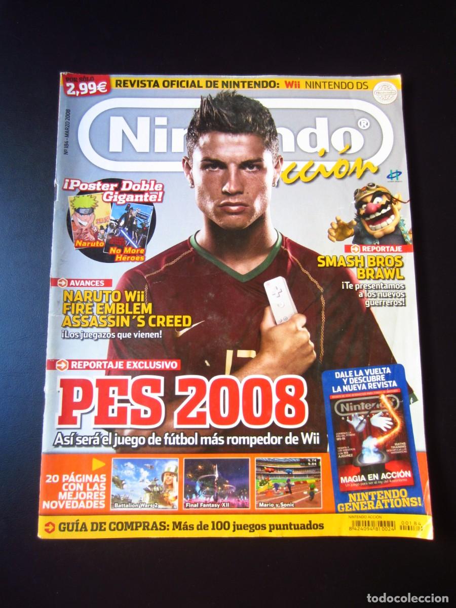 Coleccionismo de Revistas y Peri&oacute;dicos: Revista Nintendo Acci&oacute;n n&uacute;mero 184 Marzo 2008 Portada de Cristiano Ronaldo