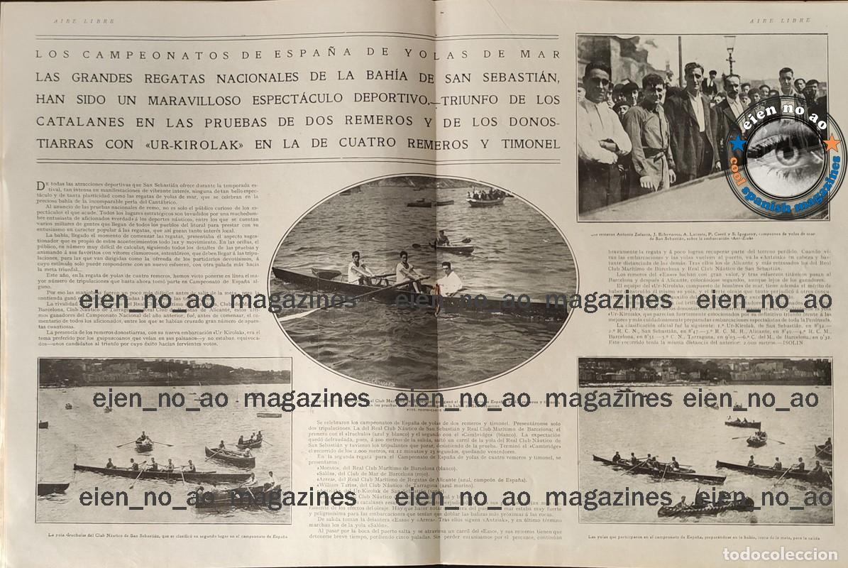 Collection Magazines and Newspapers: 1924 ~ Campeonatos de Espa&ntilde;a de YOLAS en San Sebastian ~ Club Nautico Mar&iacute;timo Barcelona