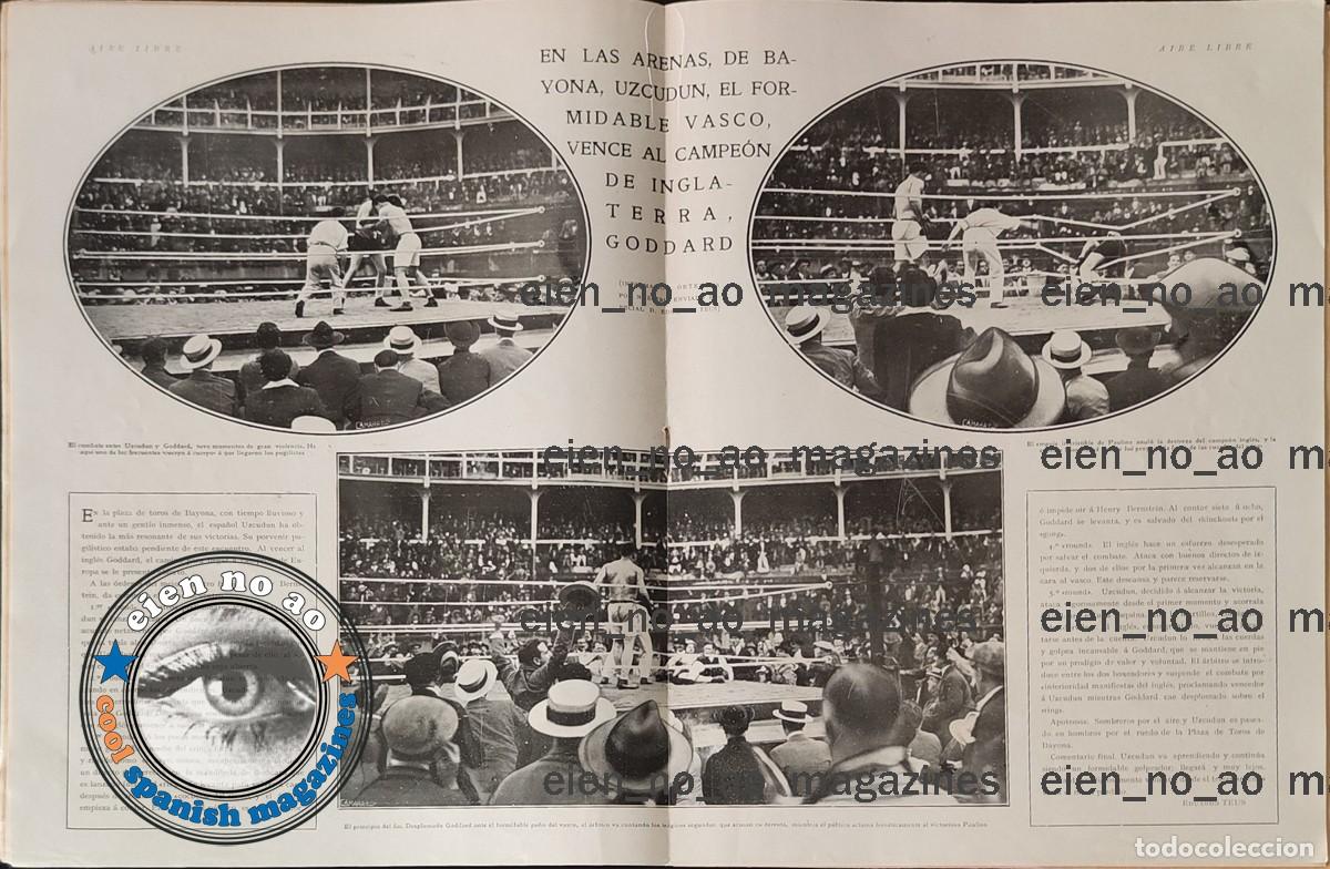 Coleccionismo de revistas y peri&oacute;dicos: BOXEO 1924 ~ En Bayona UZCUDUN vence a GODDARD ~ Futbol Sheffield West Ham Crystal Palace