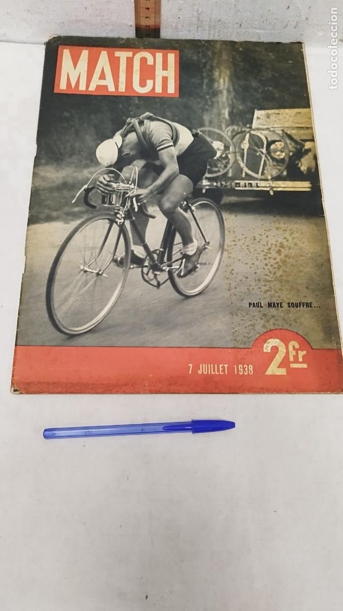 Coleccionismo de Revistas y Peri&oacute;dicos: Antigua revista Match 7 julio 1939.Francesa tour de Francia