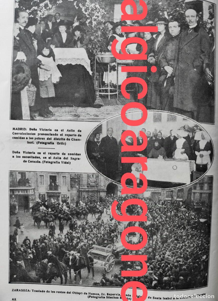 Coleccionismo de revistas y peri&oacute;dicos: Zaragoza entierro obispo Huesca Supervia a estaci&oacute;n Tauste foto revista princ siglo XX 191W