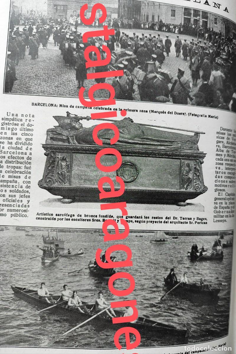 Sammeln von Zeitschriften und Zeitungen: Barcelona misa campa&ntilde;a, sarc&oacute;fago Torras Bages, campeonato remo foto revista princ siglo XX 191W