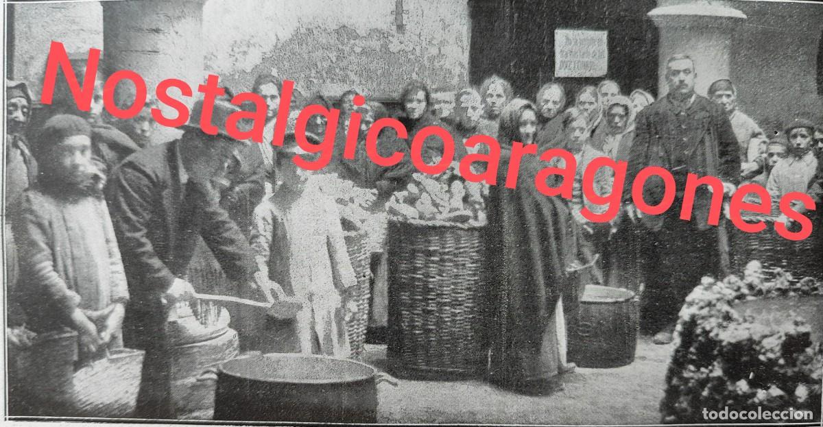 Collezionismo di Riviste e Giornali: Zaragoza Sdad Protectora calle Fuenclara dando comida foto revista princ siglo XX 191W