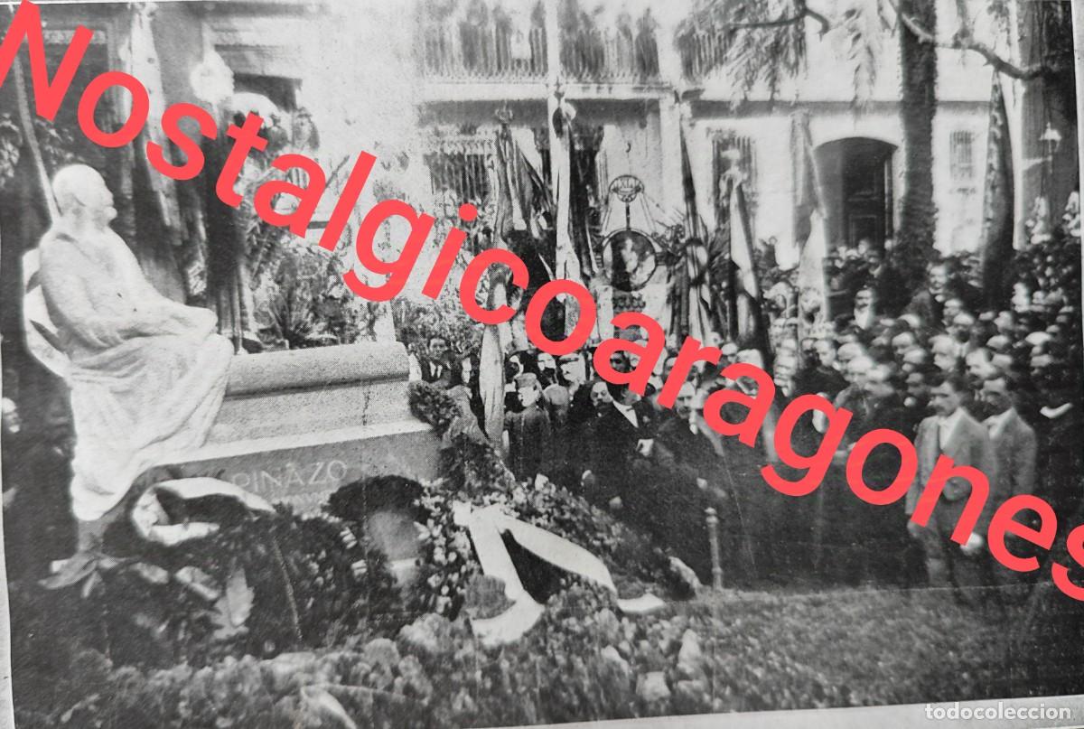 Collezionismo di Riviste e Giornali: Inauguraci&oacute;n monumento Pinazo en Valencia foto revista princ siglo XX 191W