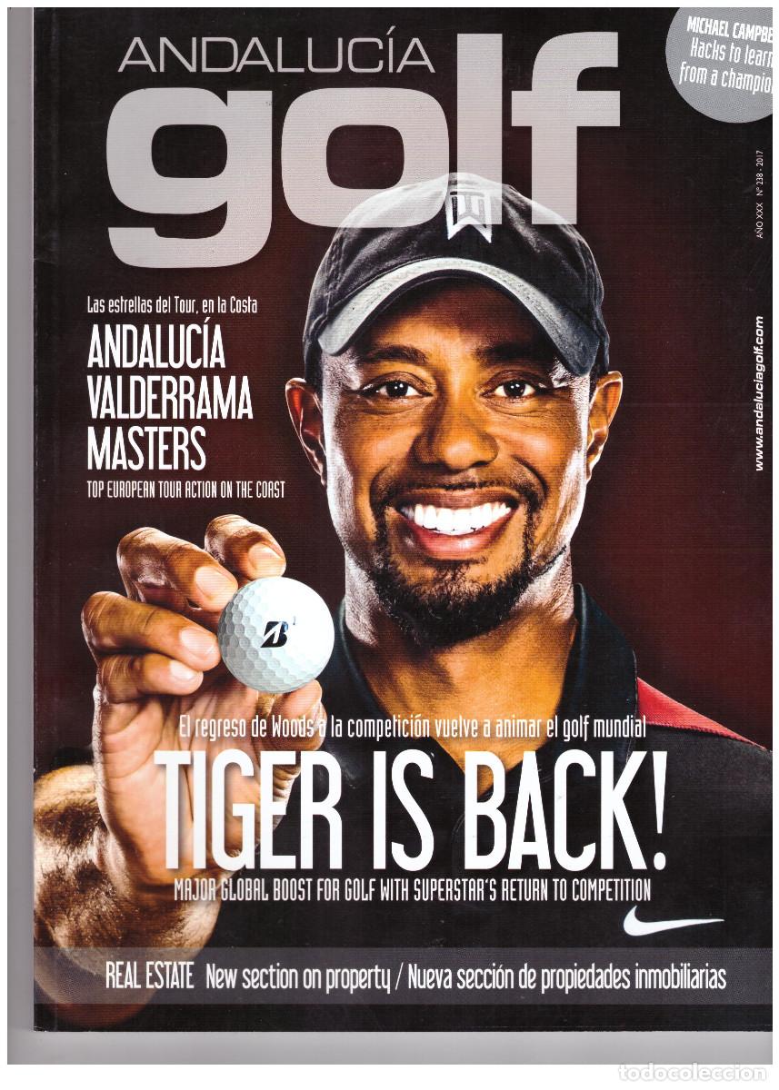 Coleccionismo de Revistas y Peri&oacute;dicos: REVISTA ANDALUCIA GOLF: TIGER WOODS / DONALD TRUMP / BARACK OBAMA