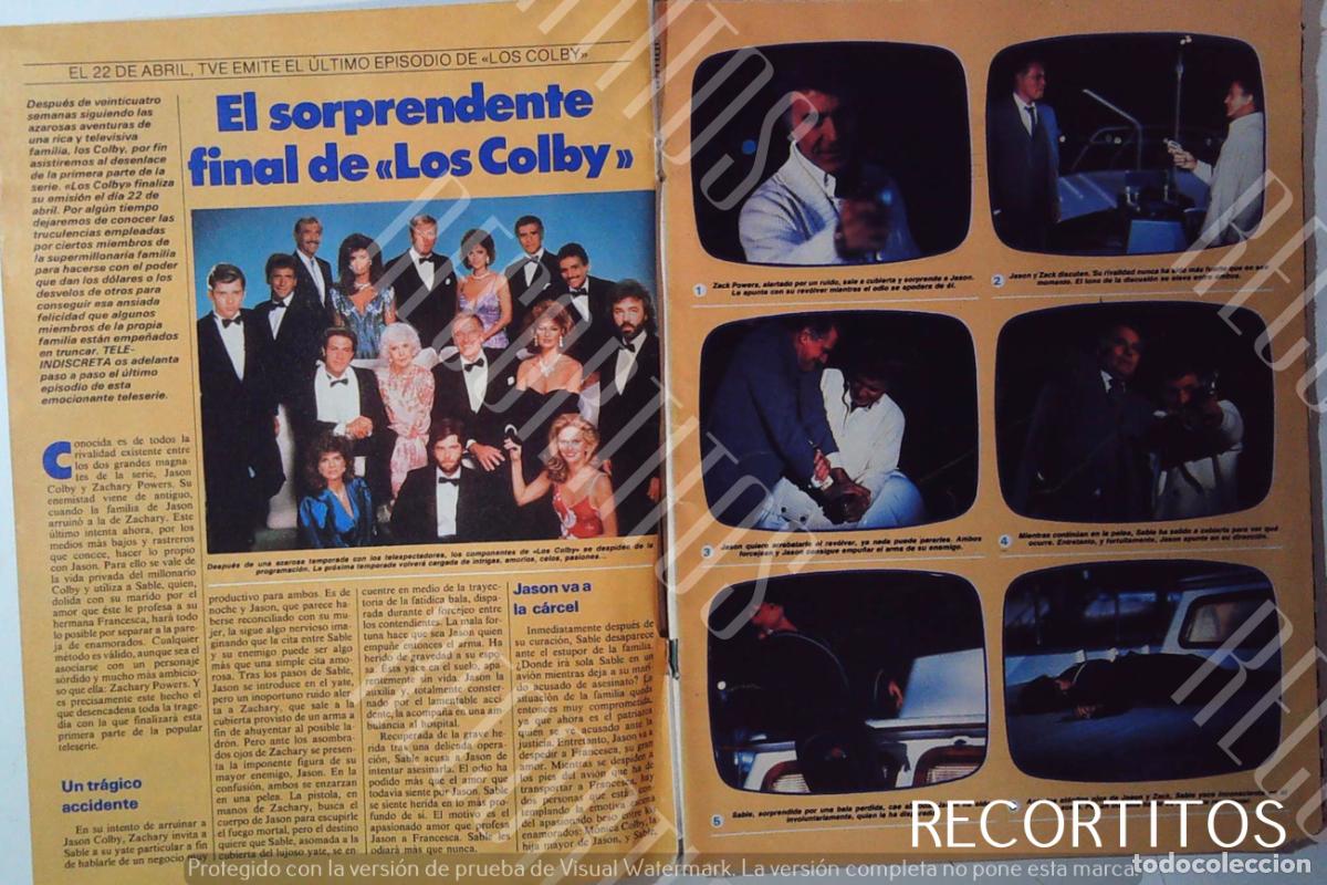 Coleccionismo de Revistas y Peri&oacute;dicos: RECORTE PORTADA JOHN JAMES DINASTIA A TEAM EQUIPO A LOS COLBY