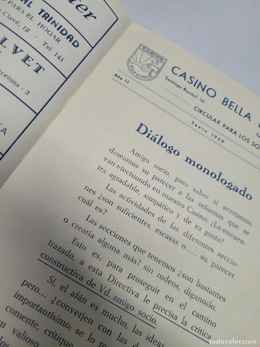 Collezionismo di Riviste e Giornali: CASINO BELLA ESTANCIA SANTA COLOMA DE GRAMANET CIRCULAR NUMERO 3 A&Ntilde;O 1960