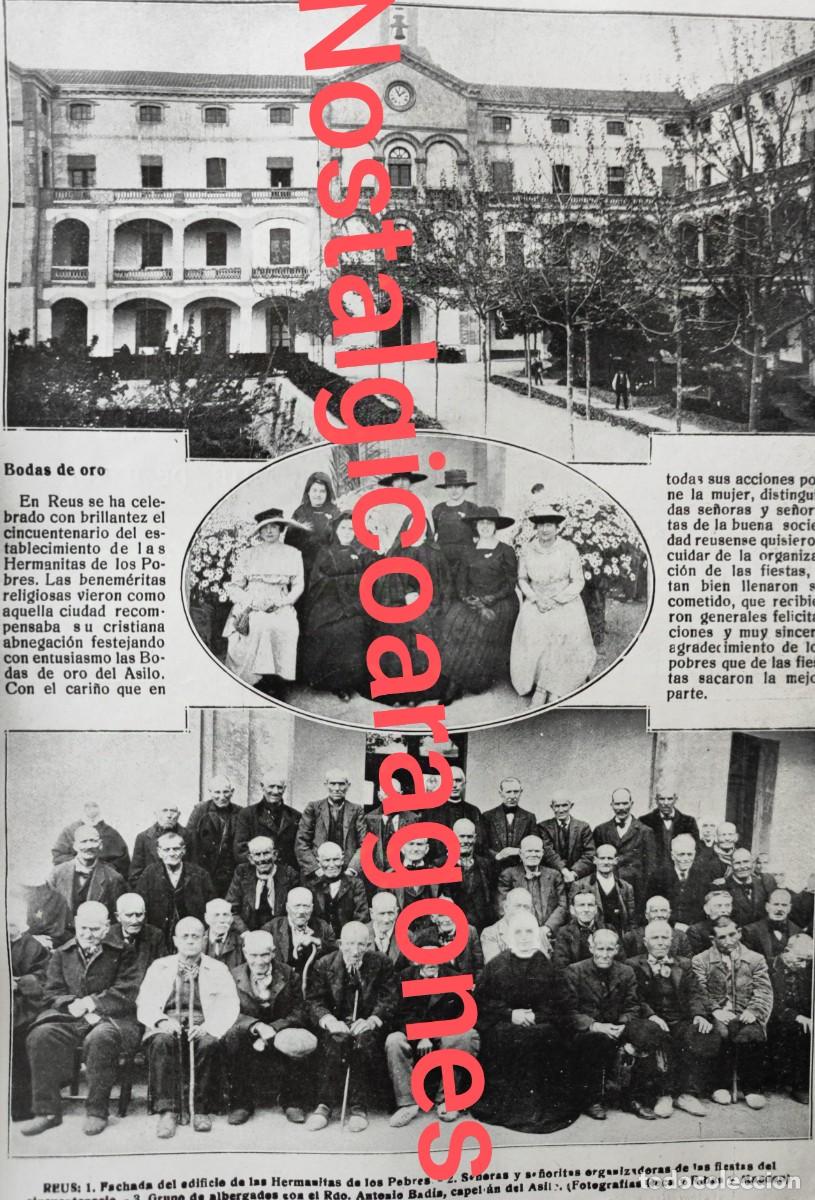 Coleccionismo de Revistas y Peri&oacute;dicos: Reus aniversario Asilo Hermanitas pobres ancianos vejez foto revista princ siglo XX 191W